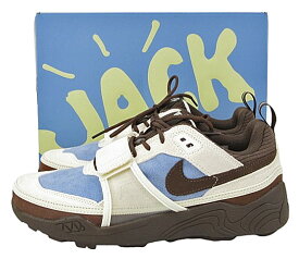 【未使用】NIKE×Travis Scott “ナイキ×トラヴィススコット” ZOOM FIELD JAXX "PALE IVORY AND LECHE BLUE" ズームフィールドジャックス ペールアイボリー アンド レチェブルー HQ3072-400 スニーカー 27.5cm【鹿児島店】