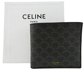 【中古】CELINE “セリーヌ” コインコンパートメント付きバイフォールドウォレット トリオンフキャンバス ショートウォレット 二つ折り財布 10C872BQB ブラック【鹿児島店】