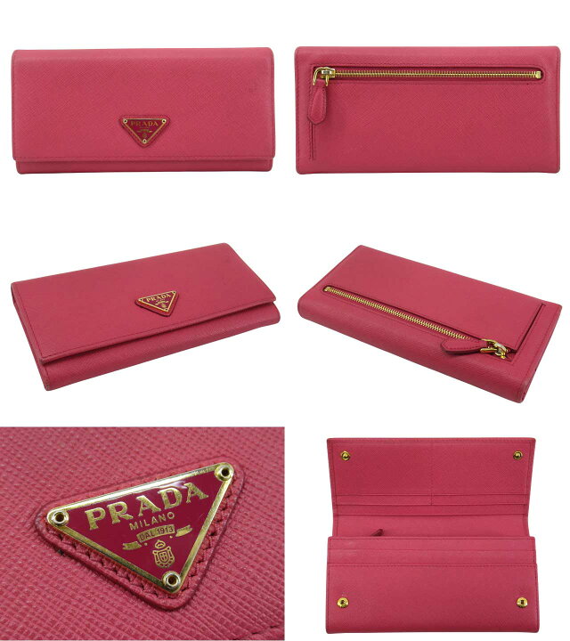 楽天市場】【中古】PRADA “プラダ” サフィアーノトライアングル ロング 
