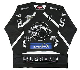 【未使用】Supreme “シュプリーム” 25SS Rhinestone Hockey Jersey ラインストーン ホッケージャージ ゲームシャツ サイズS ブラック【鹿児島店】