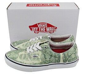 【未使用】VANS×Supreme “ヴァンズ×シュプリーム” SKATE ERA "DOLLAR BILL GREEN" スケート エラ ダラービルグリーン VN0A5FC9GRN スニーカー 28.5cm【鹿児島店】
