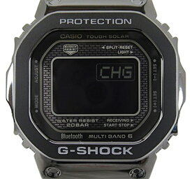 【中古】G-SHOCK “ジーショック” FULL METAL 5000SERIES フルメタル 電波ソーラー モバイルリンク Bluetooth デジタルウォッチ 腕時計 MADE IN JAPAN GMW-B5000GD-1JF ブラック【鹿児島店】