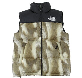 【中古】Supreme×THE NORTH FACE “シュプリーム×ザ・ノースフェイス” 13AW Fur Print Nuptse Vest ファープリント ヌプシ ダウンベスト ND01341 サイズS ブラウン【鹿児島店】