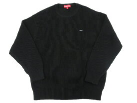 【中古】Supreme “シュプリーム” 23AW Small Box Ribbed Sweater スモールボックス リブド セーター コットンニット サイズL ブラック【鹿児島店】
