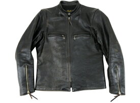 【中古】THE REAL McCOY'S “ザ・リアルマッコイズ” BUCO J-100 JACKET ブコ ホースハイド シングルライダース レザージャケット BJ9110 サイズ42 ブラック【鹿児島店】