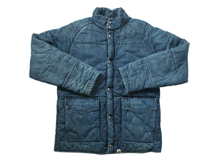 楽天市場】【中古】A BATHING APE デニム 中綿 ジャケット 