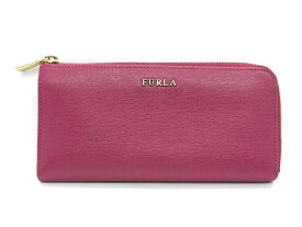 【中古】FURLA L字 ファスナー ロングウォレット "フルラ 長財布 マゼンタ" 【都城店】