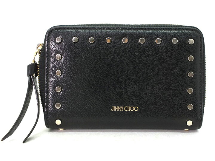楽天市場】【中古】JIMMY CHOO スタッズ レザーウォレット 