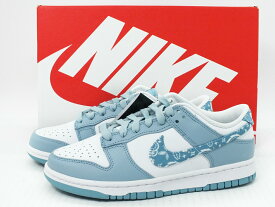 【未使用】NIKE WMNS DUNK LOW ESS "Blue Paisley" DH4401-101 24.5cm "ナイキ ウィメンズ ダンク ロー ブルーペイズリー スニーカー"【都城店】