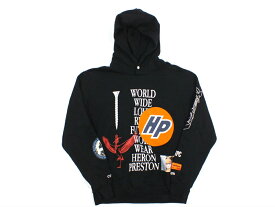 【中古】HERON PRESTON COLLAGE PRINTED HOODIE HMBB011F20JER001 "ヘロンプレストン プリント プルオーバー スウェット パーカー ブラック"【都城店】