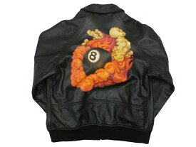 【中古】Supreme × Schott Martin Wong 8 Ball Leather Varsity Jacket 19FW "シュプリーム×ショット マーティン ウォン 8ボール レザー ヴァーシティー ジャケット"【都城店】