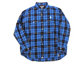 【中古】A BATHING APE COTTON CHECK SHIRT "ア・ベイシング・エイプ 長袖 コットン チェックシャツ"【都城店】