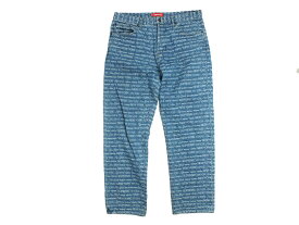 【中古】Supreme Multi Type Jacquard Regular Jean 22FW "シュプリーム マルチタイプロゴ ジャカード レギュラーデニム パンツ"【都城店】
