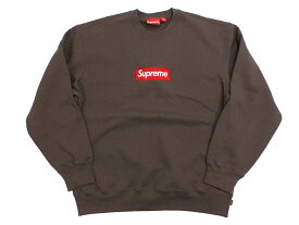 【中古】Supreme Box Logo Crewneck 22FW "シュプリーム ボックスロゴ クルーネック スウェットシャツ ブラウン"【都城店】