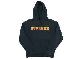 【中古】Supreme Cord Collegiate Logo Hooded Sweatshirt 18SS "シュプリーム カレッジロゴ フーデッド スウェットシャツ パーカー"【都城店】