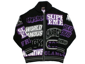 【中古】Supreme×HYSTERIC GLAMOUR Logos Zip Up Sweater "シュプリーム ヒステリックグラマー ロゴ ジップ アップ セーター"【都城店】