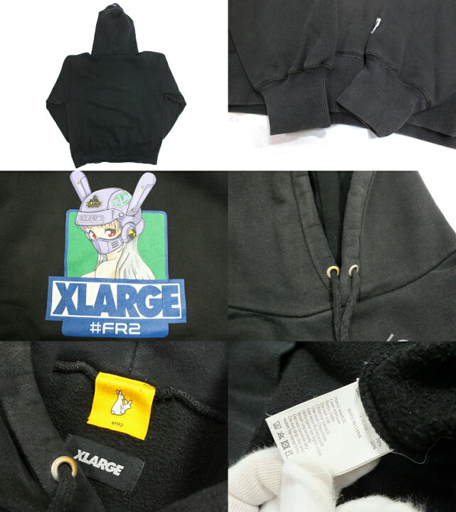 楽天市場】【中古】#FR2 × XLARGE コラボ プリントパーカー  
