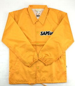 【未使用】【サイズ：L】SAPEur サプール 3D LOGO ワッペン COACH JACKETコーチジャケット シャツジャケットメンズ アウター オレンジ 【一宮店】