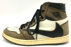 【中古】【25cm】NIKE×TRAVIS SCOTT ナイキ×トラヴィススコット AIR JORDAN 1 HIGH OG TS SP エアジョーダン1ハイ オリジナル CD4487-100 2019年 スニーカー メンズ 【一宮店】