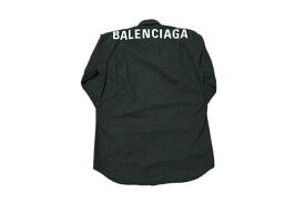 【中古】BALENCIAGA バックロゴプリント ボタンダウンシャツ 556878 TEM09 3230 "バレンシアガ"【加納店】