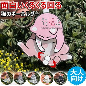 2個セット 面白い 猫型 キーホルダー ねこのたまたま おもしろい くるくる回る ネコ アクセサリー キーホルダー 猫グッズ 猫雑貨 バックチャーム アクリル 飾り物 DIY おしゃれ 猫 キャット 可愛い 日常雑貨 かわいい 動物 大人向け 個性的 プレゼント 6色