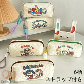 ストラップ付き平成レトロポップデザインペンケース かわいい 高校生女子 オシャレ 大容量 シンプル 文具 韓国 おしゃれ 可愛い スリムポーチ 中学生 スリムポーチ ブラシケース 女性 子供 レディース ギフト プレゼント 昭和レトロ