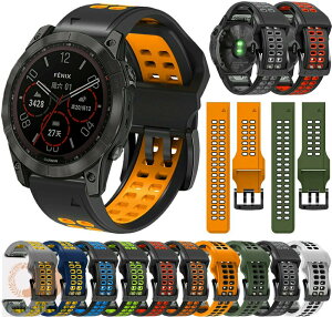 �l�C GARMIN��p �V���J�Q���r���v�o���h ��F �X�}�[�g�E�H�b�` QuickFit 22mm/26mm�K�p �A�E�g�h�A�X�^�C�����v�o���h ���t�� �ʋC�� �h�� �x���g�����x���g