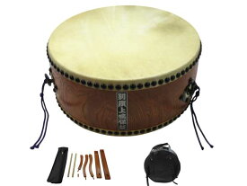 【中古】1尺3寸相当 395mm 和太鼓 平太鼓 別撰 上鳴保証台座 ケース バチ付き【鹿児島店】