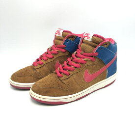 【中古】08製 Nike SB Dunk High ProMr. Todd Bratrud "Hazelnut/Cerise" 27cm 305050-261 ナイキ SB ダンク ハイ プロミスタートッド・ブラトルート"ヘーゼルナッツ/チェリーズ"[17]