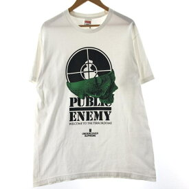 【中古】Supreme × undercover public enemy L ホワイト シュプリーム アンダーカバー[10]