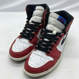 【中古】Spiderman × Nike Air Jordan 1 Origin Story Gym Red 555088-602 スパイダーマン × ナイキ エアジョーダン1 オリジンストーリー ジムレッド[79]