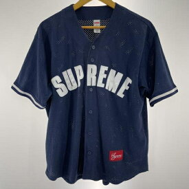 【中古】Supreme 24SS ベースボールシャツ サイズS ネイビー シュプリーム[91]
