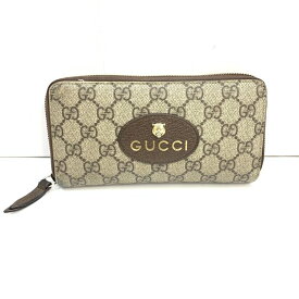 【中古】GUCCI GG スプリーム メタルキャット ラウンドファスナー グッチ[92]