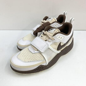 【中古】Travis Scott×Nike Zoom Field Jaxx "White and Light Chocolate" 27cm HQ3073-100 トラヴィス・スコット ナイキ[92]