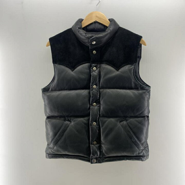 楽天市場】【中古】REAL McCOYS DEER SKIN DOWN VEST ブラック サイズ 