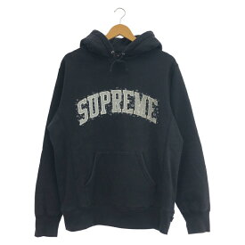 【中古】Supreme 18AW Water Arc Logo Hooded Sweatshirt サイズM ブラック シュプリーム[19]