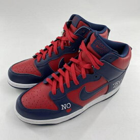 【中古】Supreme × NIKE SB Dunk High By Any Means Red/Navy-White スニーカー 27cm DN3741-600 レッド ネイビー シュプリーム ナイキ[10]