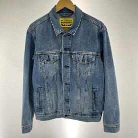 【中古】LEVI'S PEANUTS デニムジャケット 青 サイズM 背中プリント接げあり[91]