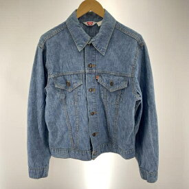【中古】70s LEVI'S USA製 シャンブレーGジャン ボタン裏529刻印 サイズM 70505-2415 青[91]