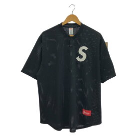 【中古】Supreme Shop S Logo Baseball Henley S/S Shirt "Black Tokyo" ブラック サイズL シュプリーム[24]