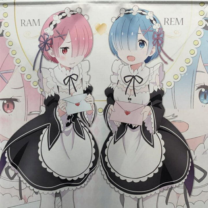 楽天市場】【中古】開封品 レムとラムの等身大タペストリー 郵便局物販  