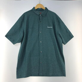 【中古】Supreme 22AW Lurex S/S Shirt XL グリーン 半袖シャツ シュプリーム[19]