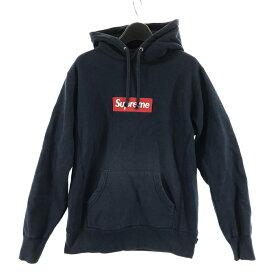【中古】Supreme 12AW Hooded Sweatshirt ネイビー サイズS シュプリーム フーディースウェットシャツ[17]
