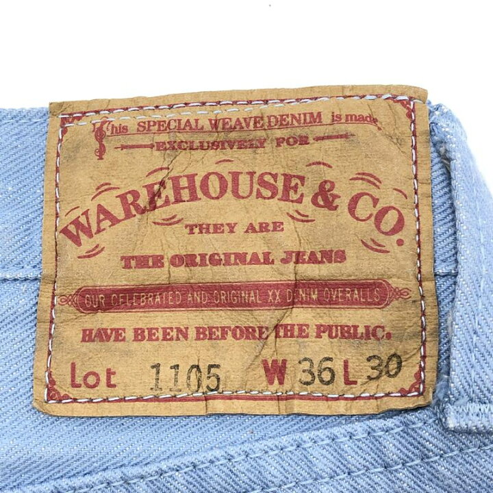 楽天市場】【中古】WAREHOUSE Lot.1105 サックスデニム W36×L30 ウエア 