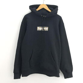 【中古】Supreme × BURBERRY 22SS Box Logo Hooded Sweatshirt パーカー M ブラック シュプリーム バーバリー ボックスロゴフーディースウェットシャツ[10]