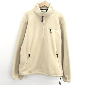 【中古】L.L.Bean 70s ハーフジップフリース ジャケット ベージュ エルエルビーン[10]