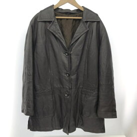 【中古】オールド　LEATHER JACKET　52　レザージャケット　イタリア製[66]