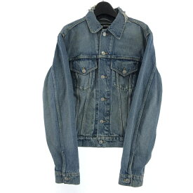 【中古】BALENCIAGA 18AW Denim Embroidered Jacket サイズ44 インディゴ 534552 TSB06 バレンシアガ[17]