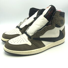 【中古】NIKE × Travis Scott AIR JORDAN 1 HIGH OG TS SP Sail Dark Mocha サイズ29.5cm CD4487-100 ナイキ トラヴィス・スコット[17]