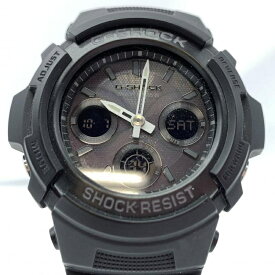 【中古】CASIO　GーSHOCK AWG-M100B-1A　カシオ　ジーショック　電波ソーラー　アナデジ　ブラック[19]